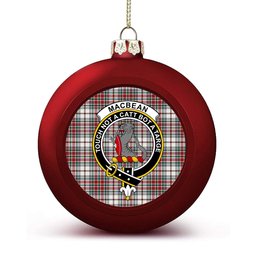 ScotsTee Shop Scottish MacBean Dress Modern Crest Tartan Christmas Ball Ornament
