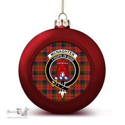 ScotsTee Shop Scottish Mcnaghten 1831 Crest Tartan Christmas Ball Ornament