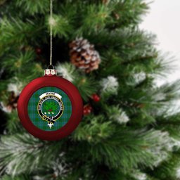 ScotsTee Shop Scottish Irvine of Bonshaw Crest Tartan Christmas Ball Ornament