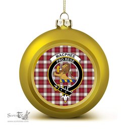 ScotsTee Shop Scottish MacPhee Dress Modern Crest Tartan Christmas Ball Ornament