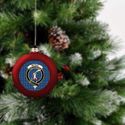 ScotsTee Shop Scottish McRae of America Modern Crest Tartan Christmas Ball Ornament