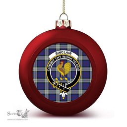 ScotsTee Shop Scottish Sinclair Dress Crest Tartan Christmas Ball Ornament