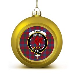 ScotsTee Shop Scottish Laing Artefact Modern Crest Tartan Christmas Ball Ornament