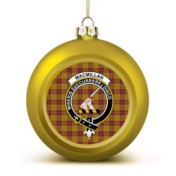 ScotsTee Shop Scottish MacMillan Dress Crest Tartan Christmas Ball Ornament