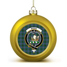 ScotsTee Shop Scottish Wood Ancient Crest Tartan Christmas Ball Ornament