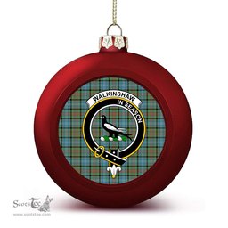 ScotsTee Shop Scottish Walkinshaw Crest Tartan Christmas Ball Ornament