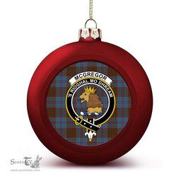 ScotsTee Shop Scottish McGregor Hastie Crest Tartan Christmas Ball Ornament