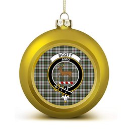 ScotsTee Shop Scottish Scott Dress 2 Crest Tartan Christmas Ball Ornament