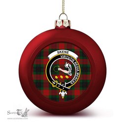 ScotsTee Shop Scottish Skene of Cromar Black Crest Tartan Christmas Ball Ornament