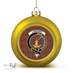 ScotsTee Shop Scottish Lumsden Waistcoat Ancient Crest Tartan Christmas Ball Ornament