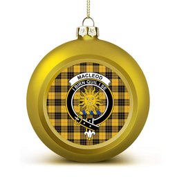 ScotsTee Shop Scottish MacLeod of Lewis Ancient SC Crest Tartan Christmas Ball Ornament