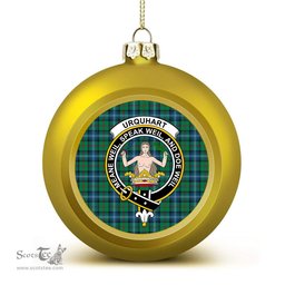 ScotsTee Shop Scottish Urquhart Ancient Crest Tartan Christmas Ball Ornament