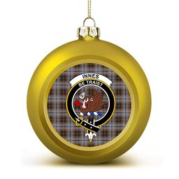 ScotsTee Shop Scottish Innes Red Dress Dance Crest Tartan Christmas Ball Ornament