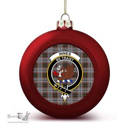 ScotsTee Shop Scottish Innes Red Dress Dance Crest Tartan Christmas Ball Ornament