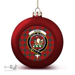 ScotsTee Shop Scottish Wood Dress Crest Tartan Christmas Ball Ornament