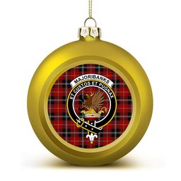 ScotsTee Shop Scottish Marjoribanks Crest Tartan Christmas Ball Ornament