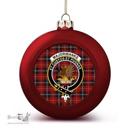 ScotsTee Shop Scottish Marjoribanks Crest Tartan Christmas Ball Ornament