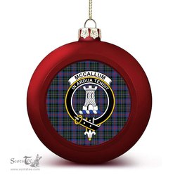 ScotsTee Shop Scottish McCallum of Berwick Modern Crest Tartan Christmas Ball Ornament