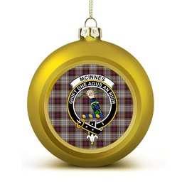 ScotsTee Shop Scottish McInnes Ancient Hunting Crest Tartan Christmas Ball Ornament