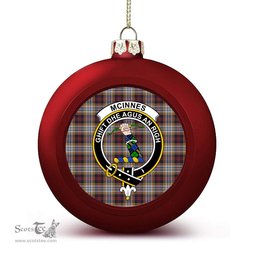 ScotsTee Shop Scottish McInnes Ancient Hunting Crest Tartan Christmas Ball Ornament