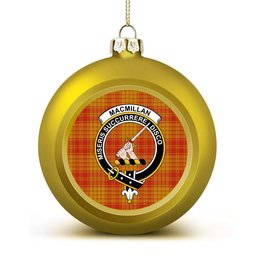 ScotsTee Shop Scottish MacMillan Dress Ancient Crest Tartan Christmas Ball Ornament