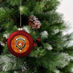 ScotsTee Shop Scottish MacMillan Dress Ancient Crest Tartan Christmas Ball Ornament
