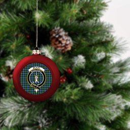 ScotsTee Shop Scottish McKay Ancient Crest Tartan Christmas Ball Ornament
