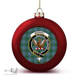 ScotsTee Shop Scottish Wishart Hunting Ancient Crest Tartan Christmas Ball Ornament