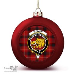 ScotsTee Shop Scottish McIver Modern Crest Tartan Christmas Ball Ornament