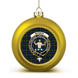 ScotsTee Shop Scottish Murray of Atholl Crest Tartan Christmas Ball Ornament