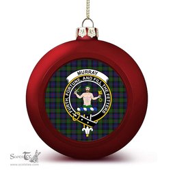 ScotsTee Shop Scottish Murray of Atholl Crest Tartan Christmas Ball Ornament