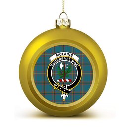 ScotsTee Shop Scottish McLaine of Lochbuie Hunting Ancient Crest Tartan Christmas Ball Ornament