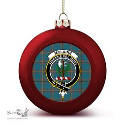 ScotsTee Shop Scottish McLaine of Lochbuie Hunting Ancient Crest Tartan Christmas Ball Ornament