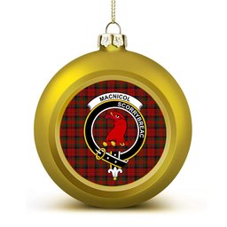 ScotsTee Shop Scottish MacNicol W & A Smith Crest Tartan Christmas Ball Ornament