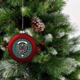 ScotsTee Shop Scottish Ogilvie (Ogilvy) Hunting Ancient Crest Tartan Christmas Ball Ornament