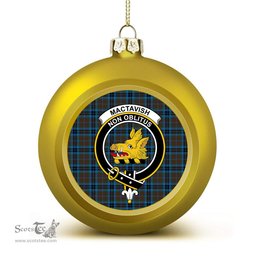 ScotsTee Shop Scottish MacTavish Hunting Modern Crest Tartan Christmas Ball Ornament