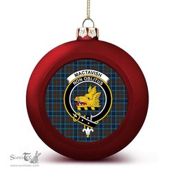 ScotsTee Shop Scottish MacTavish Hunting Modern Crest Tartan Christmas Ball Ornament