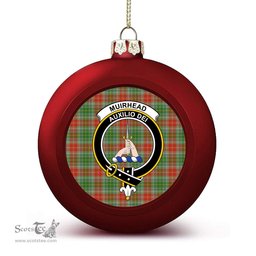 ScotsTee Shop Scottish Muirhead Ancient Crest Tartan Christmas Ball Ornament