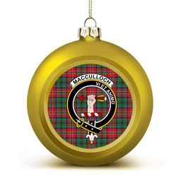 ScotsTee Shop Scottish MacCulloch Modern Crest Tartan Christmas Ball Ornament