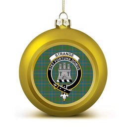 ScotsTee Shop Scottish Strange of Balkaskie Ancient Crest Tartan Christmas Ball Ornament