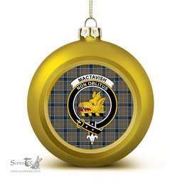 ScotsTee Shop Scottish MacTavish Hunting Ancient Crest Tartan Christmas Ball Ornament