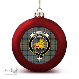 ScotsTee Shop Scottish MacTavish Hunting Ancient Crest Tartan Christmas Ball Ornament