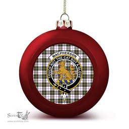 ScotsTee Shop Scottish MacPherson Dress Modern Crest Tartan Christmas Ball Ornament