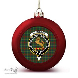 ScotsTee Shop Scottish McIntosh Hunting Crest Tartan Christmas Ball Ornament
