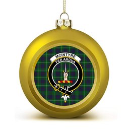 ScotsTee Shop Scottish McIntyre Hunting Crest Tartan Christmas Ball Ornament