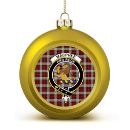 ScotsTee Shop Scottish MacPhee Dress Crest Tartan Christmas Ball Ornament