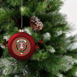 ScotsTee Shop Scottish MacLean of Duart Modern Crest Tartan Christmas Ball Ornament