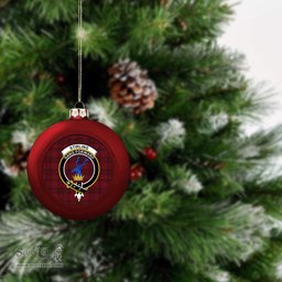 ScotsTee Shop Scottish Stirling of Keir Crest Tartan Christmas Ball Ornament