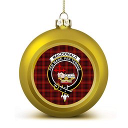 ScotsTee Shop Scottish MacDonald of Ardnamurchan Crest Tartan Christmas Ball Ornament