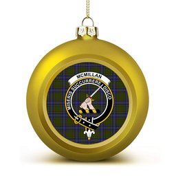 ScotsTee Shop Scottish McMillan Hunting Modern Crest Tartan Christmas Ball Ornament